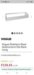 Gastronorm stainless steel pan rack