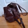 Vintage Leather Satchel/Bucket Bag Image 3