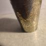 Antique Brass Glass Cup Original Old Hand Crafted Engraved Image 3