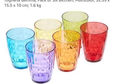 Multicolour Drinking Glasses (Brand New)