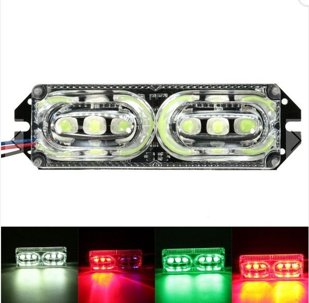 12V 6LEDs  Warning  Light  Strobe Flashing Emergency Lamp