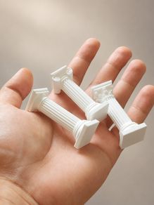 Set of 3 Miniature Greek Columns 3D Printed Decor