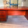 Executive walnut veneer desk/pedestal Image 2