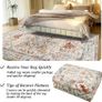Washable Rugs for Living Room 160x230cm Non-Slip Soft Bedroom Rugs Thin Distressed Carpet Rug Low Profile Floor Rug for Office Bathroom Dinning Room Playroom(Beige) Image 4
