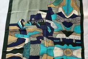 vintage modernist silk scarf