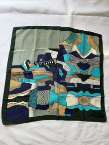 vintage modernist silk scarf
