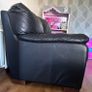 Free Black Leather 2 Seater Sofa Image 2