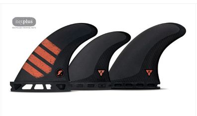 Futures Small F4 Alpha Carbon Five Surfboard Fin - Black Red