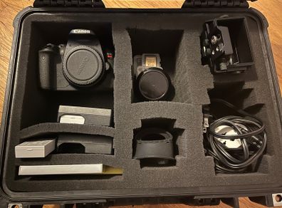 Canon EOS T4i / 650D DSLR Camera Body + 2 Batteries, Charger, Pelican Case & Accessories