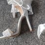 new white amazing heels with bow size UK 2 Image 5