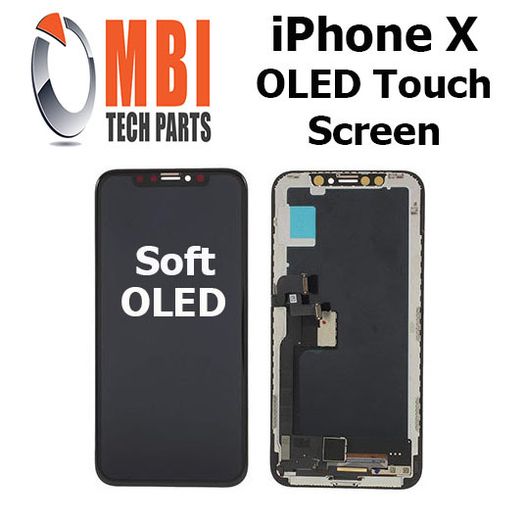 iPhone X OLED Soft Screen and Touch Screen Digitizer Glass Replacement Black