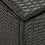 Garden Storage Box Poly Rattan 100x50x50 cm Black Image 4
