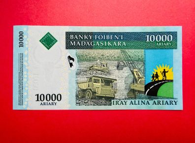 Madagascar  10000  ARIARY  2007 . Pick 92 ( Uncirculated )