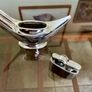 Rare Uber Vintage Retro Lighter 1960s Chrome Steel with Art Deco Geometric Design Image 3