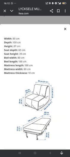 IKEA single sofa bed