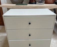 Stunning Sturdy 3 Drawer Grey Chest Of Drawers - Cabinet - Can Deliver