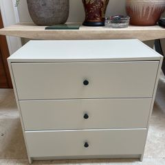 Stunning Sturdy 3 Drawer Grey Chest Of Drawers - Cabinet - Can Deliver
