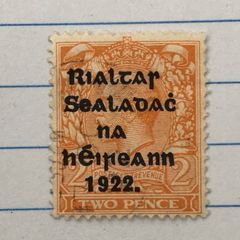 Ireland Thom Overprint Feb 1922 2d Orange variety R over S
