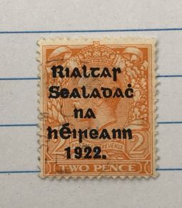 Ireland Thom Overprint Feb 1922 2d Orange variety R over S