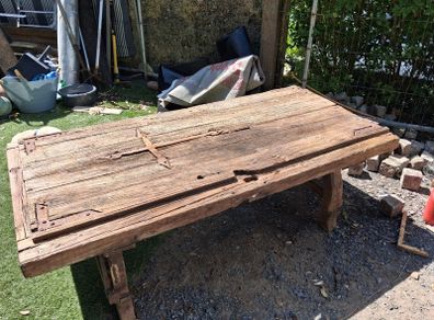 Mexican solid Wood coffee table made from church door