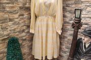 Vintage 1970s Charlies Angels/ Dynasty vibes summer dress Gold label by Tricoville Postage included