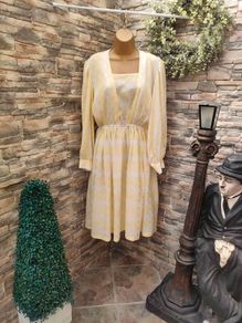 Vintage 1970s Charlies Angels/ Dynasty vibes summer dress Gold label by Tricoville Postage included