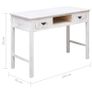 Console Table Antique White 110x45x76 cm Wood Image 9