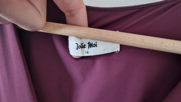 Jolie Moi Burgundy Red Wrap Bodice Super Smooth Jersey Maxi Dress