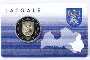 Latvia 2 Euro Commemorative Coin 2017 - Latgale. Coincard. BU