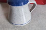 Handcrafted Blue Gray Glazed Art Studio Pottery Tall Mug AS Flower VASE