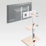 Rolling TV Stand, Mobile TV Cart for 32-70 Inch Screens, 25 Left-Right Rotation and Height Adjustable TV Mount with Tray, Holds up to 88 lbs for Corner, Bedroom, Outdoor, Max VESA 600x400mm Image 7