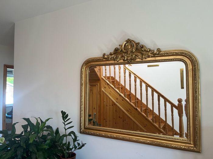 Golden Rustic Carved Wall Mirror