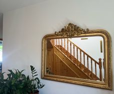 Golden Rustic Carved Wall Mirror