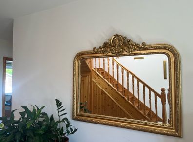 Golden Rustic Carved Wall Mirror