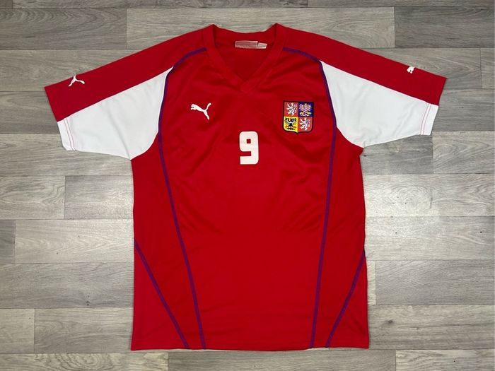 Genuine Vintage 2004 Puma Czechia Jan Koller Home Jersey Shirt Mens Large