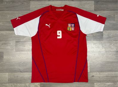 Genuine Vintage 2004 Puma Czechia Jan Koller Home Jersey Shirt Mens Large
