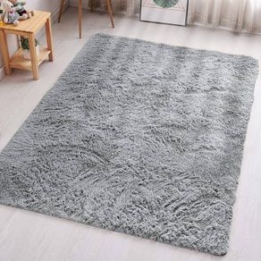FREE EXPRESS SHIPPING Grey Area Rugs for Bedroom Anti Slip - Modern Super Soft Thick Pile Small Fluffy Shaggy Rug Non Shedding