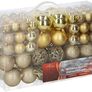 Christmas tree plastic baubles, Gold, 100x (FREE SHIPPING) Image 2