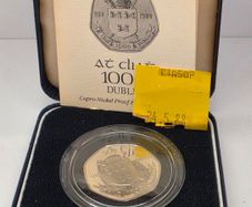 Ireland 1988 Proof 50p Fifty Pence Dublin Millennium 988-1988 Commemorative Coin in Original Holder with COA