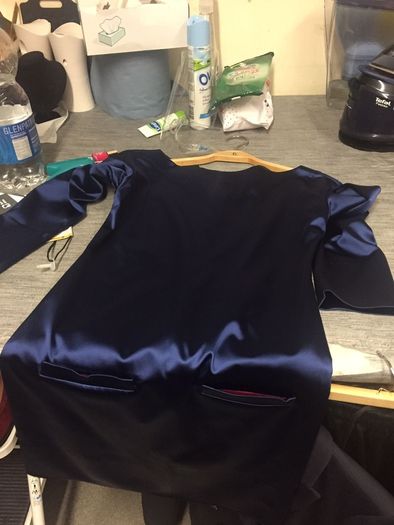 Sonia Rykiel satin midnight blue dress