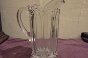 Early American "Church Windows" Glass Pitcher