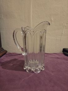 Early American "Church Windows" Glass Pitcher