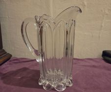 Early American "Church Windows" Glass Pitcher