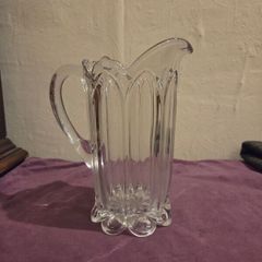 Early American "Church Windows" Glass Pitcher