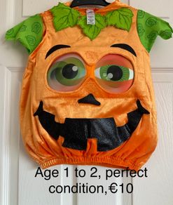 Punkin costume, 1 to 2