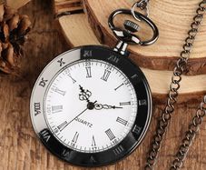 Large dial pocket watch and chain, Free Post