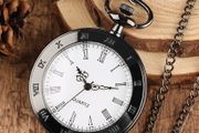 Large dial pocket watch and chain, Free Post