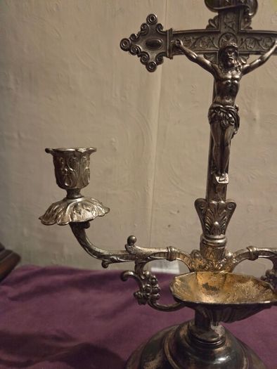 Catholic Sick Call Crucifix Candelabra
