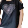 Tops Women Coldshoulder heart Image 8