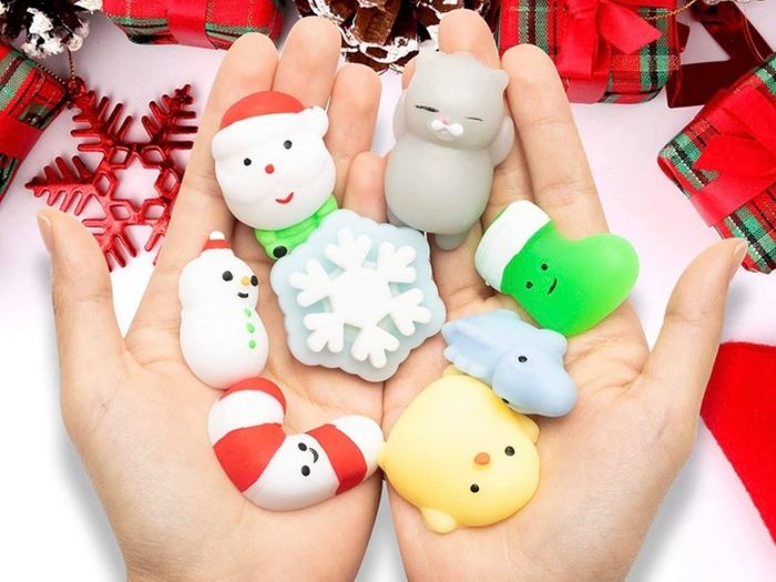 30Pcs Christmas Mochi Squeeze Toys Set for Kids, Kawaii Mini Soft Squeeze Toys, Cute Animal Squishy Toy Stress Relief Toys for Christmas Birthday Gift (FREE POSTAGE)